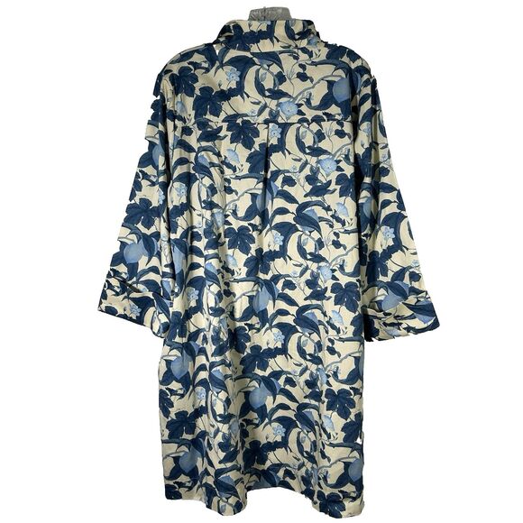 Tuckernuck Bonnie Blossom Megan Mini Floral Shift Dress 2XL Blue Summer Casual - Picture 4 of 14